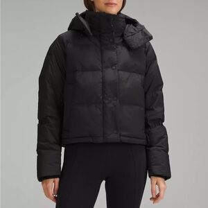 Lululemon Wunder Puff Cropped Jacket - Black - Size 6